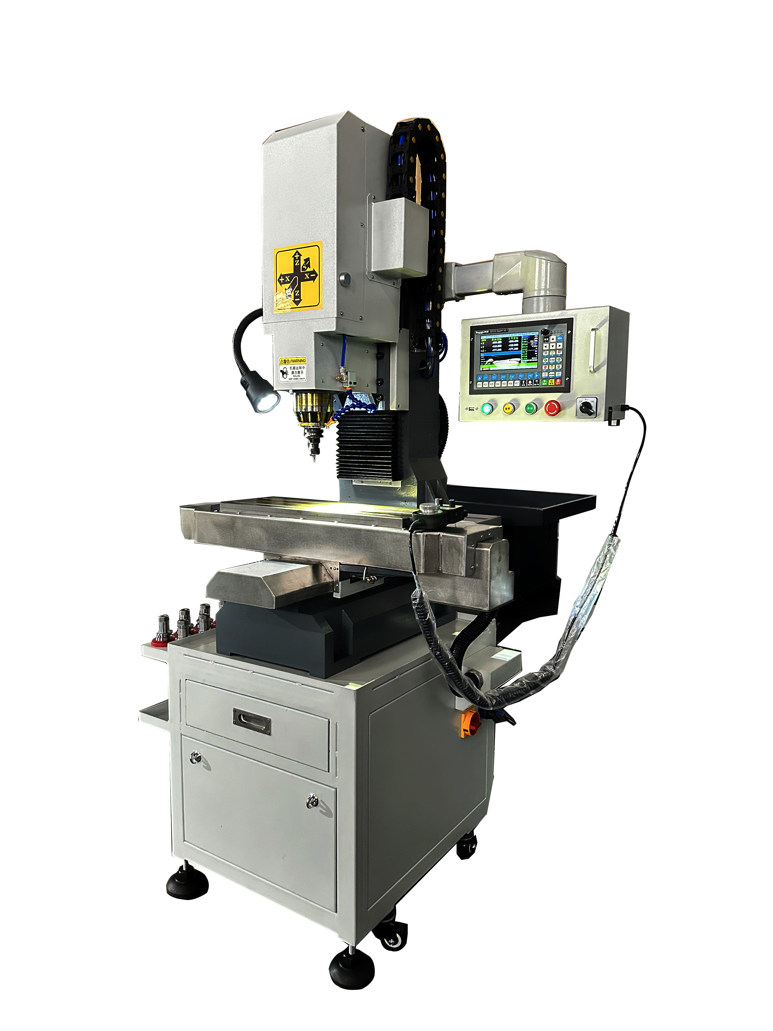 VMC 420 Cnc Milling Machine Aluminum Steel Bt30 Spindle Mini Mill DDCS  Factory Manufacture price wood router 3 4 Axis