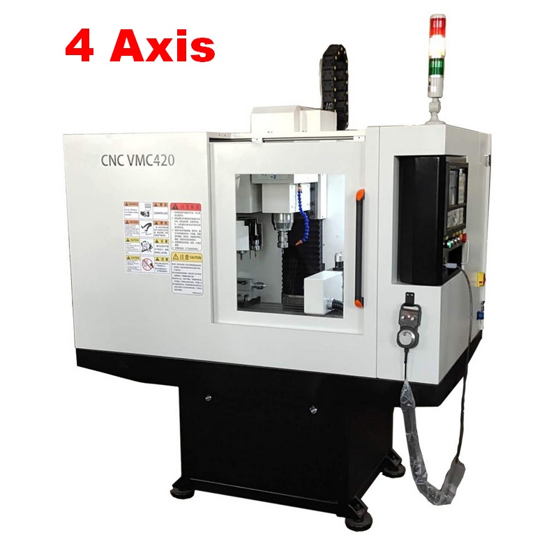 VMC 420 Cnc Milling Machine Aluminum Steel Bt30 Spindle Mini Mill Factory Manufacture price wood router 3 4 Axis 